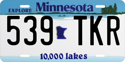 MN license plate 539TKR