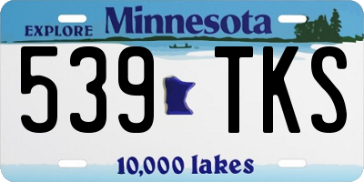 MN license plate 539TKS