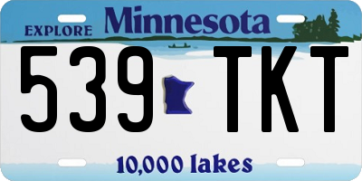 MN license plate 539TKT