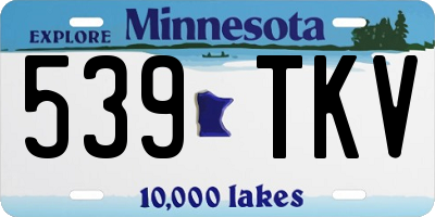 MN license plate 539TKV