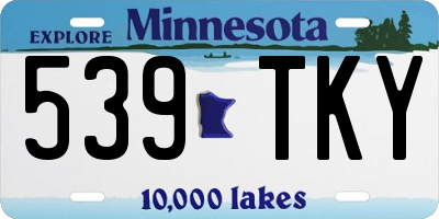 MN license plate 539TKY