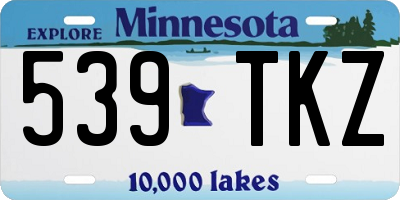 MN license plate 539TKZ