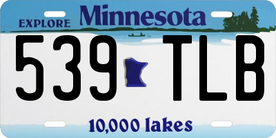 MN license plate 539TLB