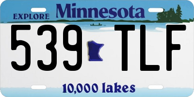 MN license plate 539TLF