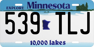 MN license plate 539TLJ