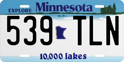 MN license plate 539TLN
