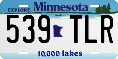 MN license plate 539TLR