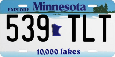 MN license plate 539TLT