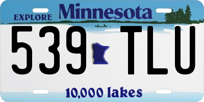 MN license plate 539TLU
