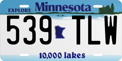 MN license plate 539TLW