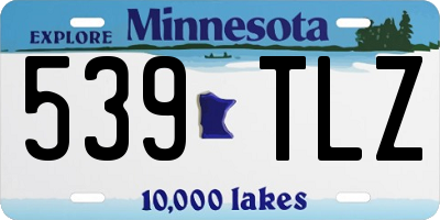MN license plate 539TLZ