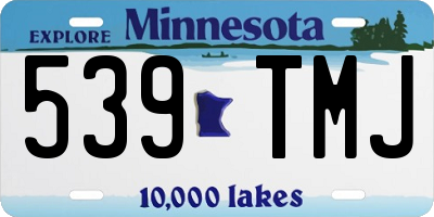 MN license plate 539TMJ