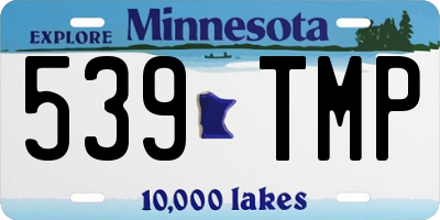 MN license plate 539TMP