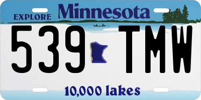 MN license plate 539TMW