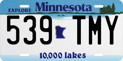 MN license plate 539TMY