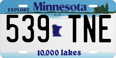MN license plate 539TNE