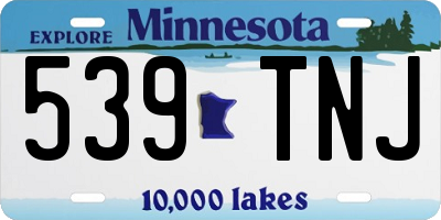 MN license plate 539TNJ