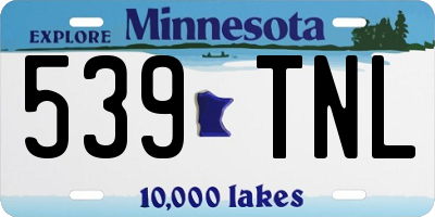 MN license plate 539TNL