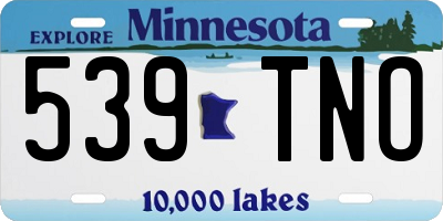 MN license plate 539TNO