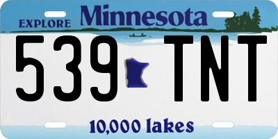 MN license plate 539TNT