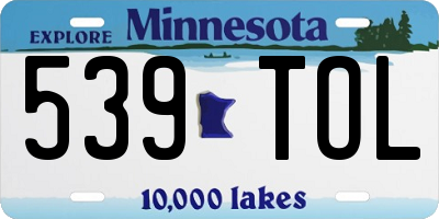 MN license plate 539TOL