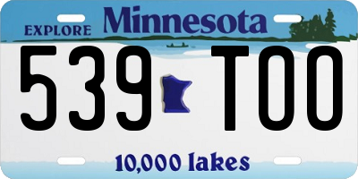 MN license plate 539TOO