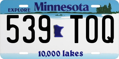 MN license plate 539TOQ