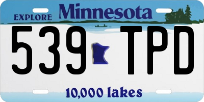 MN license plate 539TPD