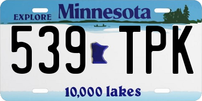 MN license plate 539TPK