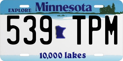 MN license plate 539TPM