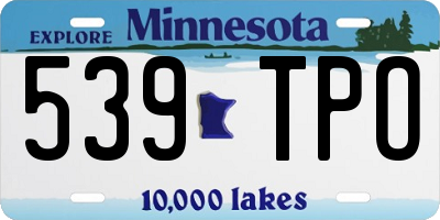 MN license plate 539TPO