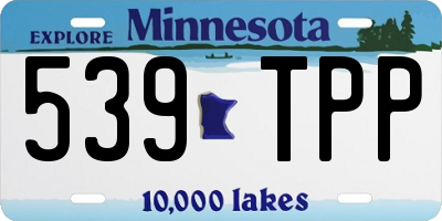 MN license plate 539TPP