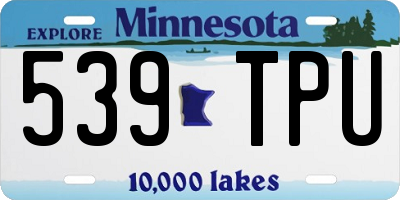 MN license plate 539TPU