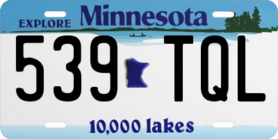 MN license plate 539TQL