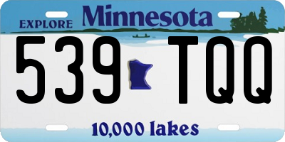 MN license plate 539TQQ