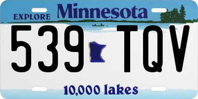 MN license plate 539TQV