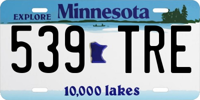 MN license plate 539TRE