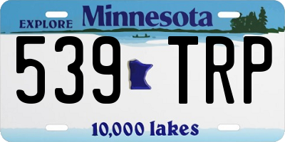 MN license plate 539TRP