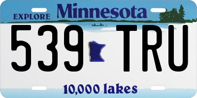 MN license plate 539TRU