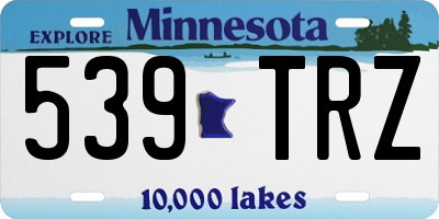 MN license plate 539TRZ