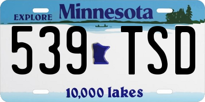 MN license plate 539TSD