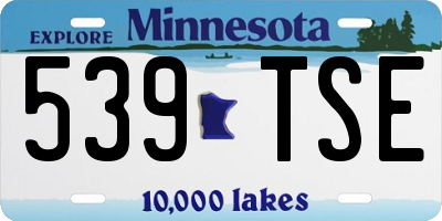 MN license plate 539TSE