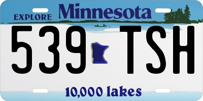 MN license plate 539TSH