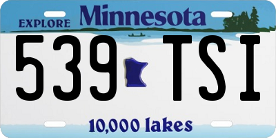 MN license plate 539TSI