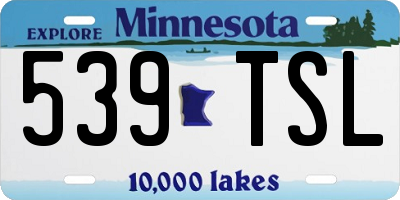 MN license plate 539TSL