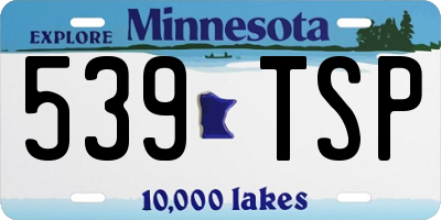 MN license plate 539TSP