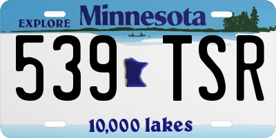 MN license plate 539TSR