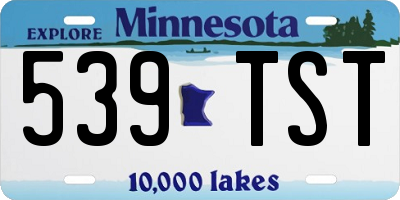 MN license plate 539TST