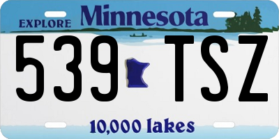 MN license plate 539TSZ
