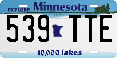 MN license plate 539TTE